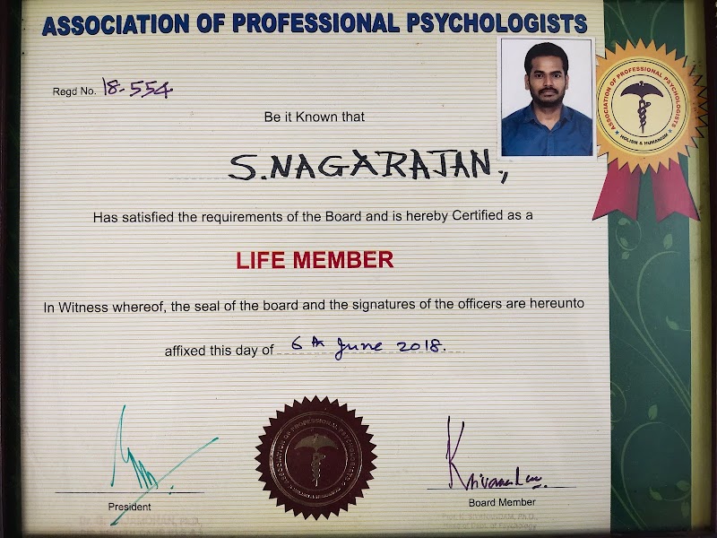 Tranquil Life - Dr. V. Vidhyalakshmi, Psychologist , Dr. S. Nagarajan, Psychologist - Psychologist in Thiruvanmiyur, Chennai (Photo by Tranquil Life - Dr. V. Vidhyalakshmi, Psychologist , Dr. S. Nagarajan, Psychologist)